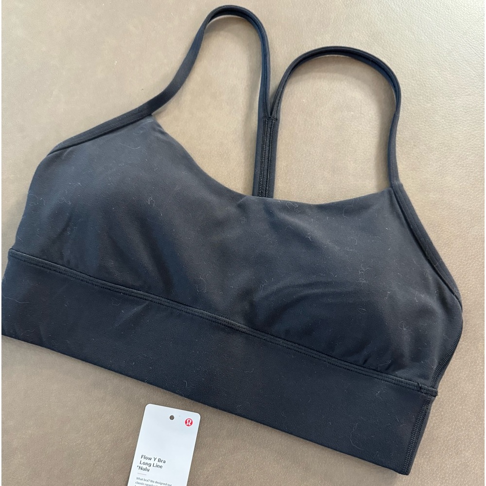 Lululemon black Flow Y Bra Long Line *Nulu size 8